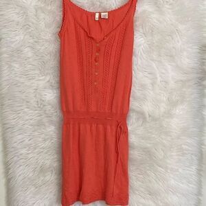 Anthropologie | Moth Orange Sleeveless Knit Dress